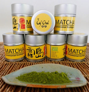 30 gram tin of premium ceremonial grade organic matcha green tea barcelona caj chai
